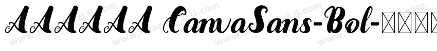 AAAAAA CanvaSans-Bol字体转换